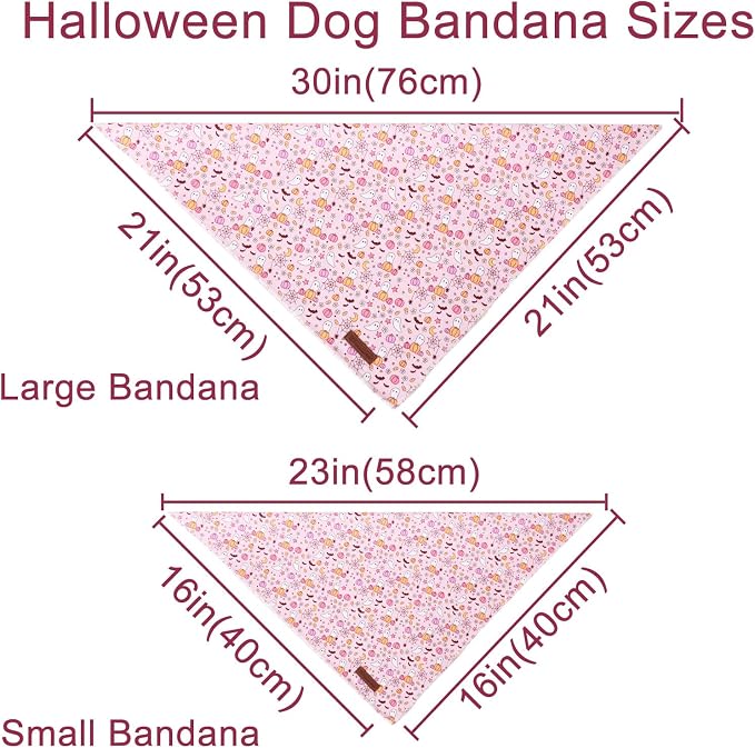 Halloween Pumpkin Dog Bandana, Halloween Triangle Bid Scarf - Image 6