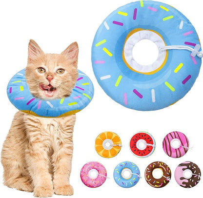 Cat Cone Collar Soft, Adjustable Cat Recovery Collar Spay Cones to Stop Licking by Seyezo