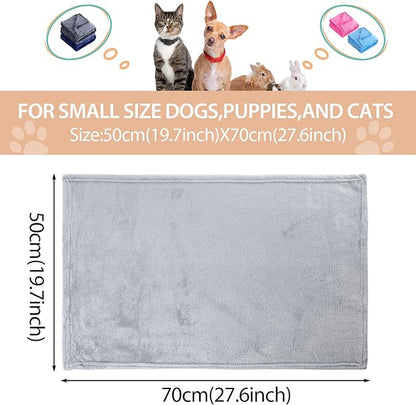 8 Pieces Pet Blanket Soft Fleece Warm Sleep Mat - Image 2