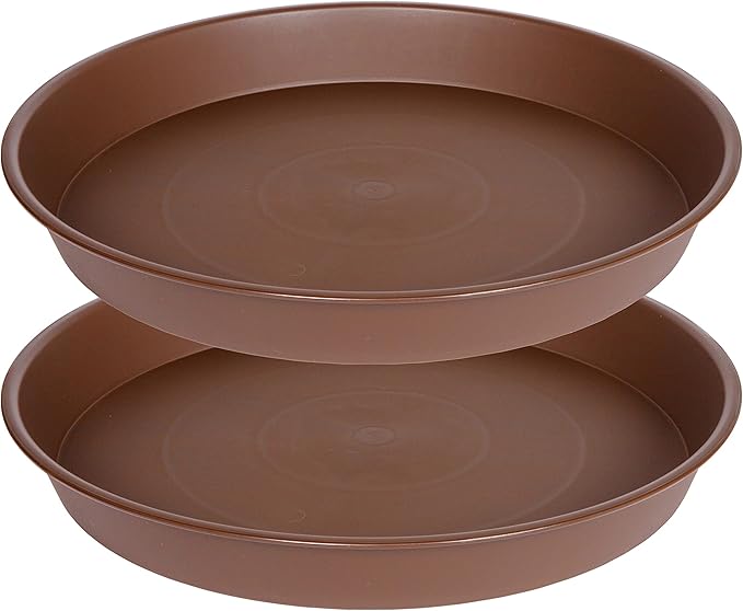 2 Pack of 20 21 inch Plant Saucer Round, Deep Plant Saucers by Bleuhome