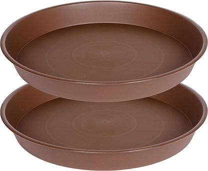 2 Pack of 20 21 inch Plant Saucer Round, Deep Plant Saucers by Bleuhome
