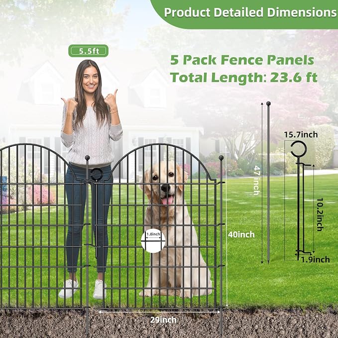 5 Panels Decorative Garden Fencing - Image 2