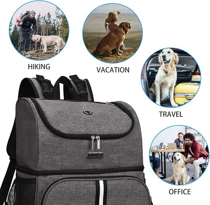 BAGLHER Pet Travel Bag, Double-Layer Pet Supplies Backpack, Pet Travel Backpack - Image 8