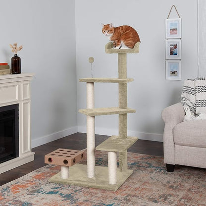 Furhaven 49.5" Tall Cat Tree for Indoor Cats, Ft. Sisal Scratching Posts - Image 3