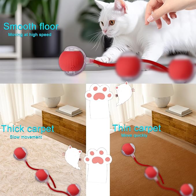 Interactive Cat Dog Toy Ball: Indoor Small Automatic Moving Smart Rolling Fun - Image 5