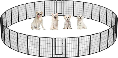 Yaheetech Dog Playpen Outdoor, 47 inch 32 Panels Dog Pen Indoor Heavy Duty by Yaheetech