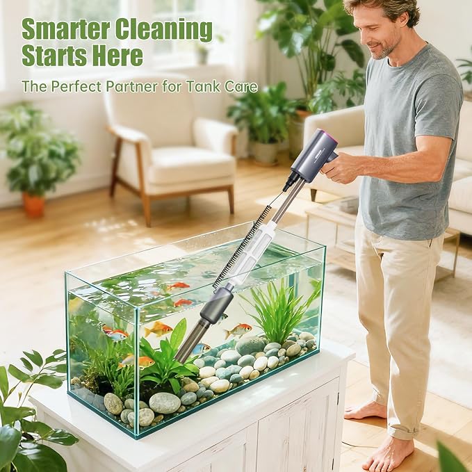 Cordless Aquarium Gravel Cleaner Vacuum: 6-in-1 Electric Fish Tank Cleaner - Image 7