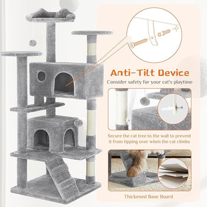 Sweetcrispy 54 Inch Cat Tree Tower, Indoor Cat Condo - Image 6
