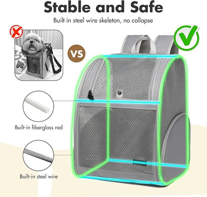 Pet Backpack Carrier ，Large Cat Carrier Backpack Up to 20 Lbs - Image 7