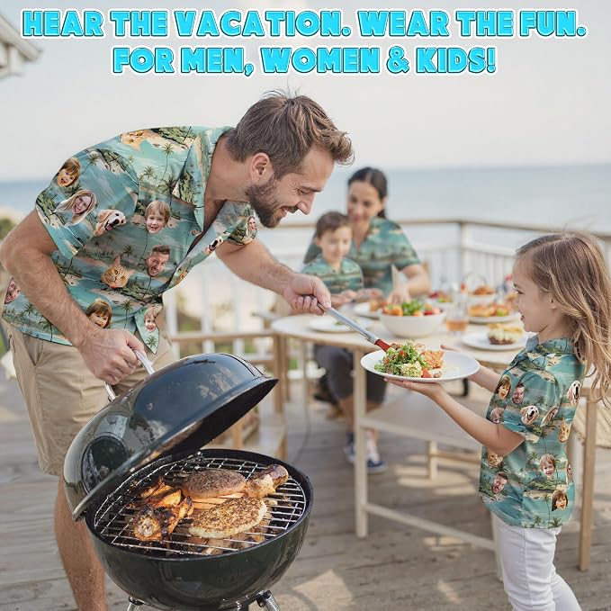Custom Hawaiian Shirt with Face Photo Picture - Image 2