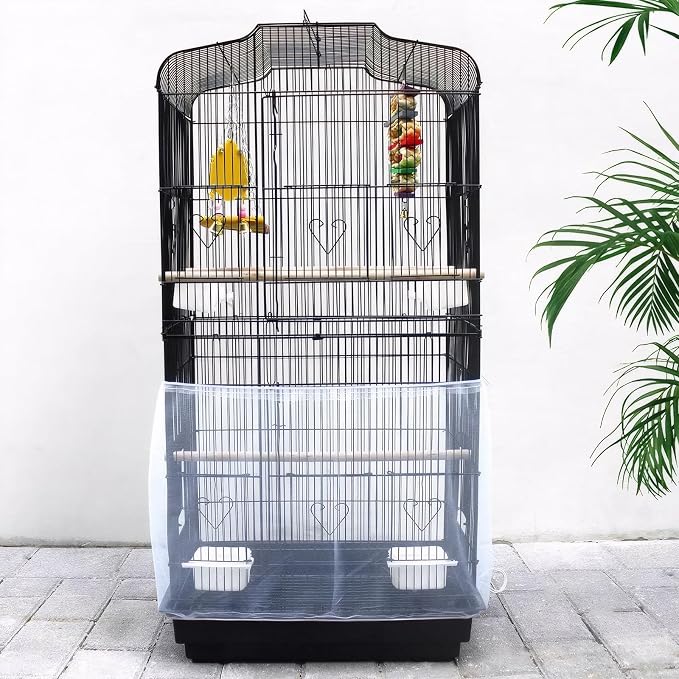 4 PCS Bird Cage Cover, Universal Bird Cage Seed Catcher, Adjustable Elastic - Image 7