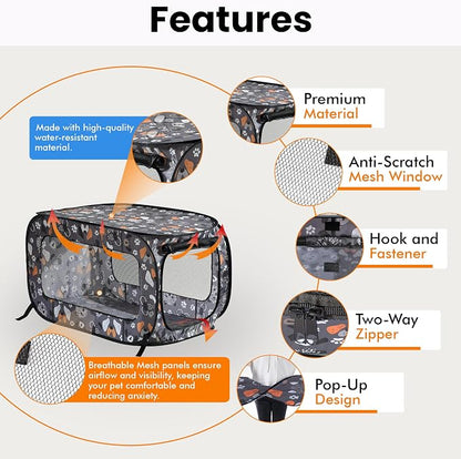 Beatrice Home Fashions Portable, Collapsible, Pop Up Kennel Travel Cat and Dog - Image 4