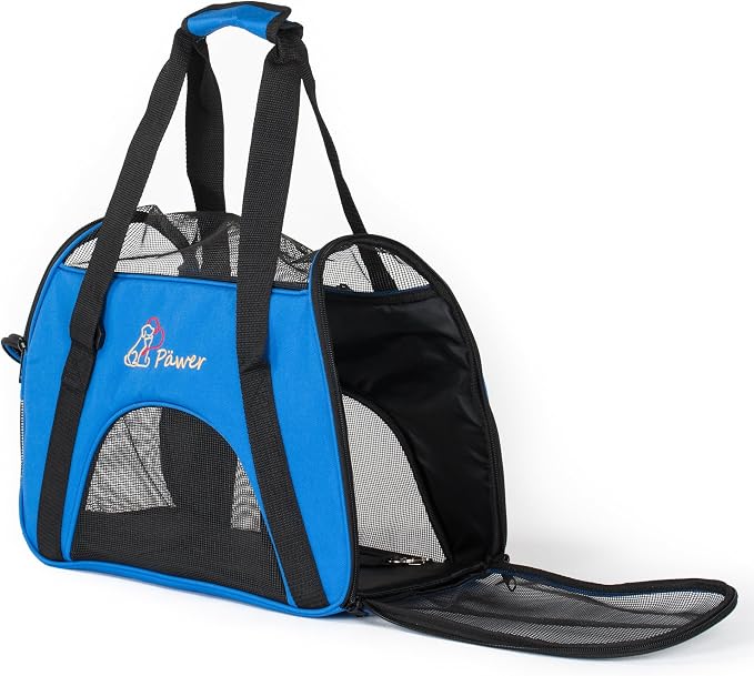 Pawer Soft-Sided Pet Carrier for Cat and Small Dog, Medium Size, Washable 600D - Image 2