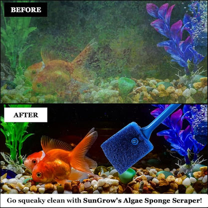 SunGrow Aquarium, Crested Gecko, Hermit Crab Sponge Scraper, 16” x 2”, - Image 4