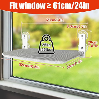 Sunhoo Cat Window Hammock Perch Cordless Perches Window Sill Seat Bed Foldable - Image 6