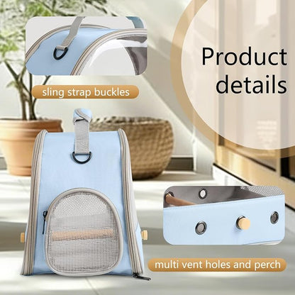 Bird Travel Carrier, Portable Small Bird Parrot Parakeet Carrier - Image 3