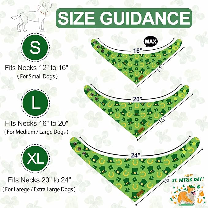 St. Patrick's Day Dog Bandanas - Image 2