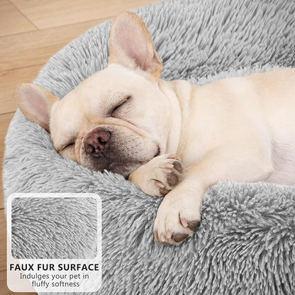 MIXJOY Calming Cat Beds for Indoor Cats, Fluffy Small Cat Cuddler Bed, - Image 3
