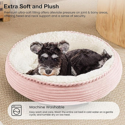 Love's cabin Round Donut Cat and Dog Cushion Bed, 25in Pet Bed - Image 7