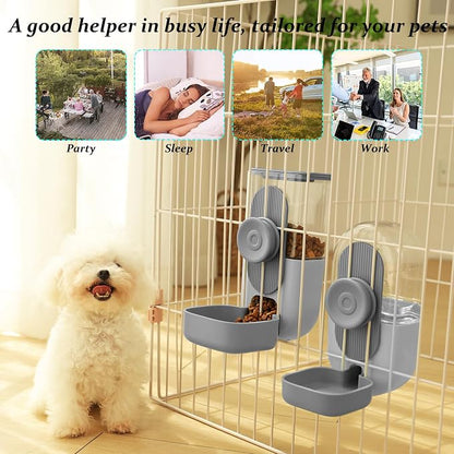 Kenond Hanging Automatic Food Water Dispenser, 35oz Rabbit Feeder Guinea Pig - Image 5