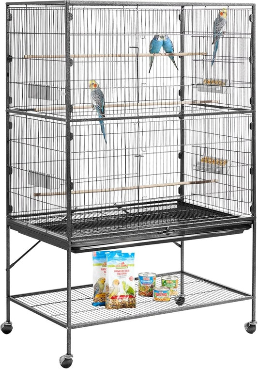 VEVOR Bird Cage, 36.6 x 22.8 x 59.5 inch, Flat Top, Wrought Iron Bird Flight by VEVOR
