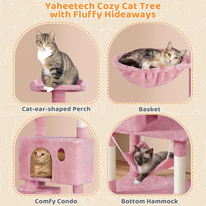 Yaheetech Multi-Level Cat Tree, Large Cat Tower - Image 4