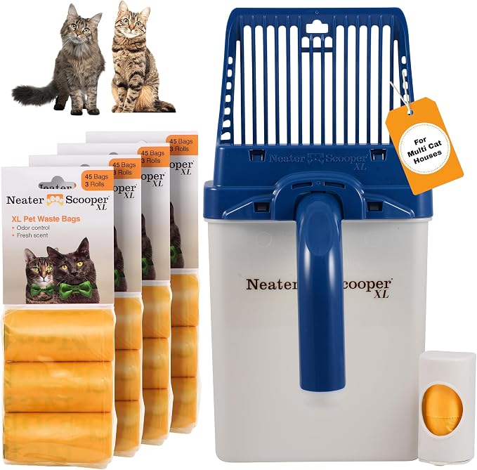 Neater Pet Brands Neater Scooper XL Cat Litter Scoop, 195 Refill Bags – by NeaterPetBrands