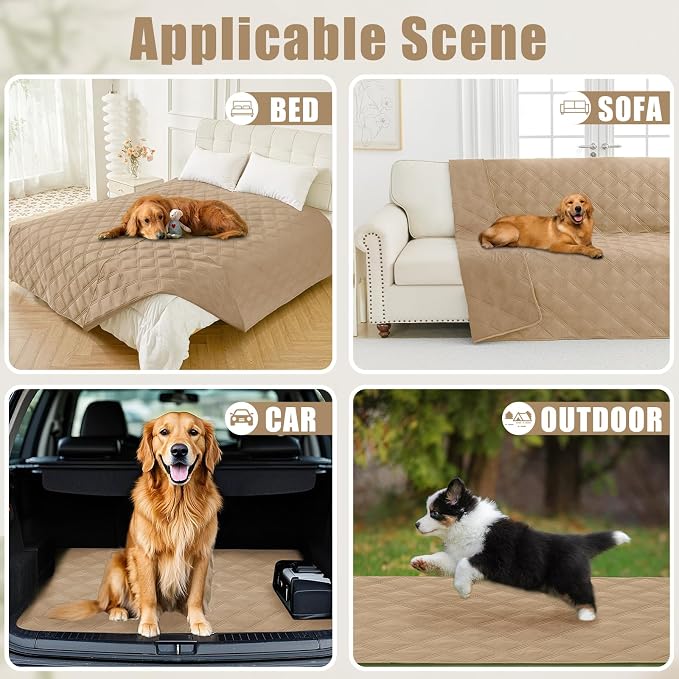 Smiry Waterproof Dog Bed Cover Blanket 68x82, Soft Reversible Pet Blanket - Image 5