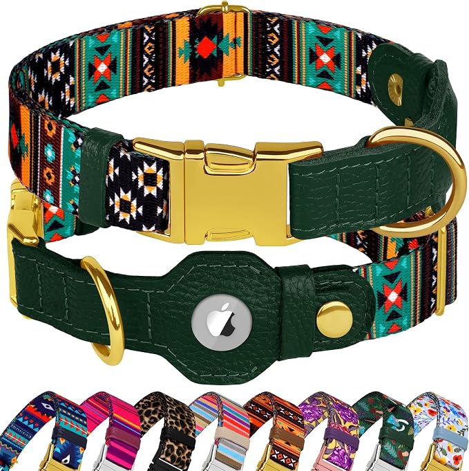 AirTag Dog Collar for Small Medium Large Breed by BUDKAS