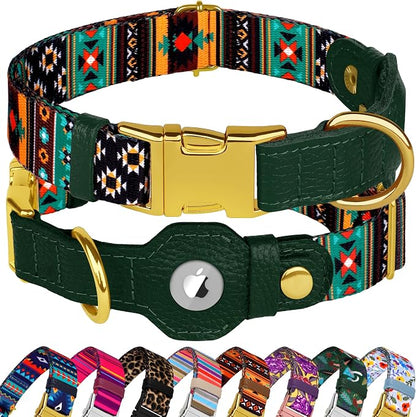 AirTag Dog Collar for Small Medium Large Breed by BUDKAS