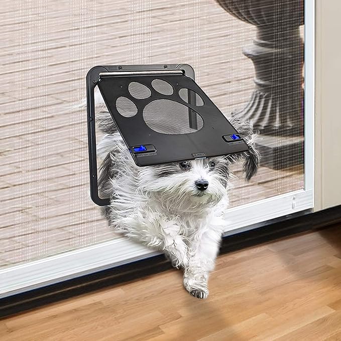 PETLESO Dog Door for Screen Door, Cat Door Screen Small Dog Door Insert for by PETLESO