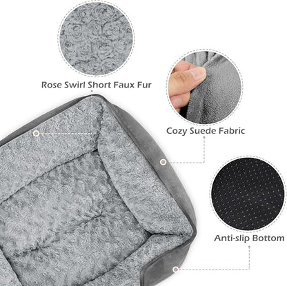 INVENHO Small Dog Bed Rectangle Washable Orthopedic Soft Calming Sleeping - Image 4