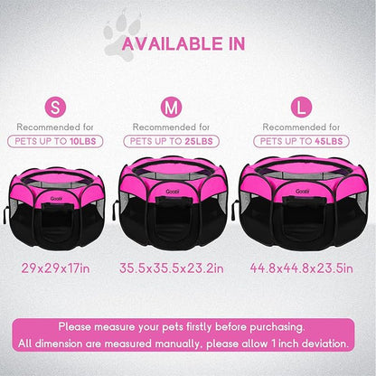 Portable Dog Playpen for Small Dogs Indoor Outdoor, Foldable Pet Puppy Playpens - Image 9