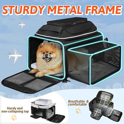 Petskd Top and Side Expandable Pet Carrier 18x11x11 Inches Delta United Airline - Image 6