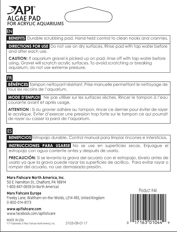 API Aquarium Pharmaceuticals 44 Hand Held Pad - Image 2