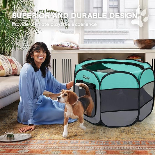 Pet Cat Playpen for Indoor Cats Enclosed, Puppy Dog Play Pen for Outdoor Travel - Image 2