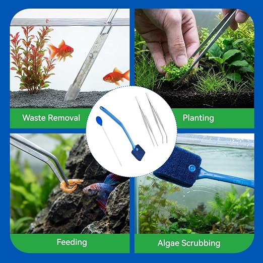 6 Pcs Aquarium Gravel Cleaner Set, Fish Tank Accessories, Fish Tank Cleaning Kit - Image 5