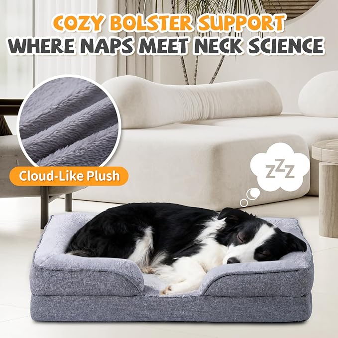 Makigued Orthopedic Dog Bed for Medium Dogs Egg Crate Foam Pet Sofa - Image 3