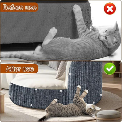 Cat Scratch Mat, 118.5"x15.9" Trimmable Self-Adhesive Cats Scratch Carpet - Image 4