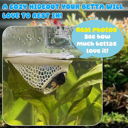 Floating Betta Hide & Shrimp Cave – 3D Printed Aquarium Hammock - Image 4