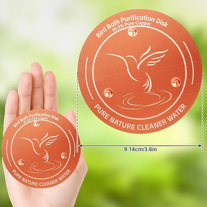 2 Pack Bird Bath Copper Disk, 99.99% Pure Copper Purification Disk - Image 6