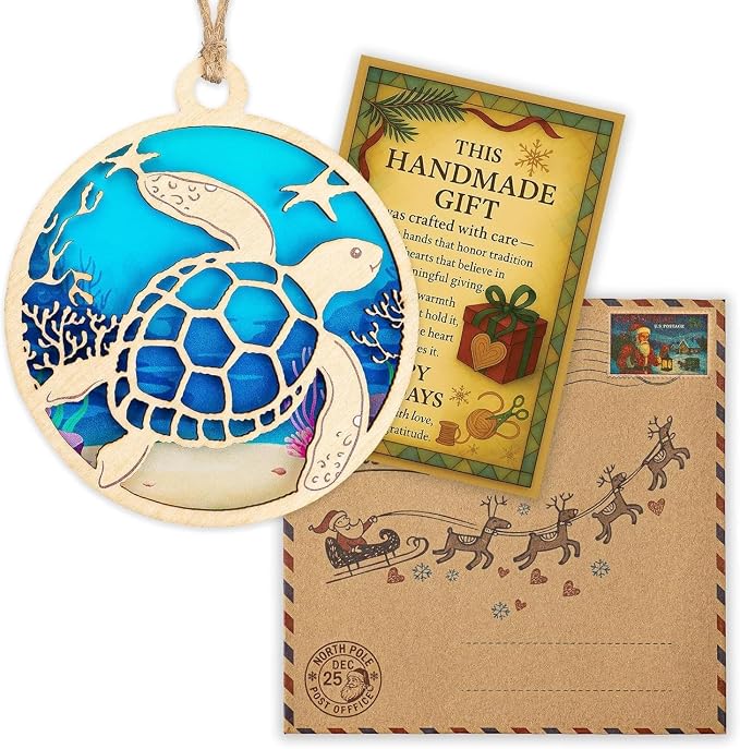 Sea Turtle Ornament, Turtle Ornament 2025, Unique Turtle Gifts - Image 6