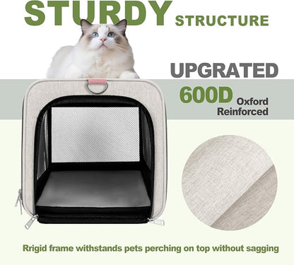 Cat Carrier American Airline Approved 18x11x11, Top Opening Sturdy Soft Pet - Image 8