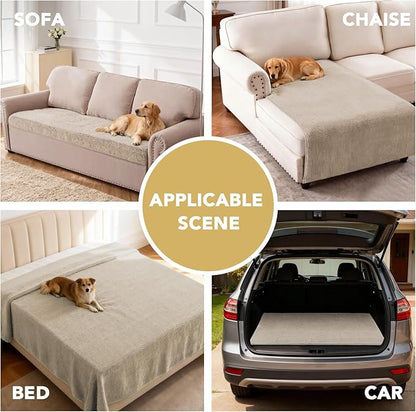 H.VERSAILTEX Non Slip Pet Couch Cover Chenille Dog Bed Protector Thick Soft - Image 6