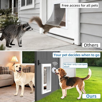 Automatic Dog Door with Doorbell Activation, 2-Flap Electronic Smart Pet Door - Image 7