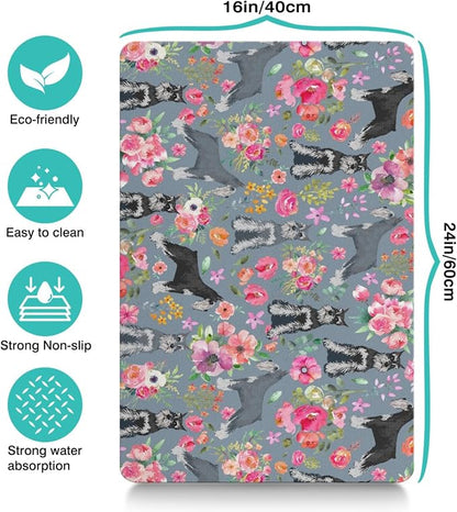 Schnauzer Dog Food & Water Mat, Pet Feeding Mat - Image 5
