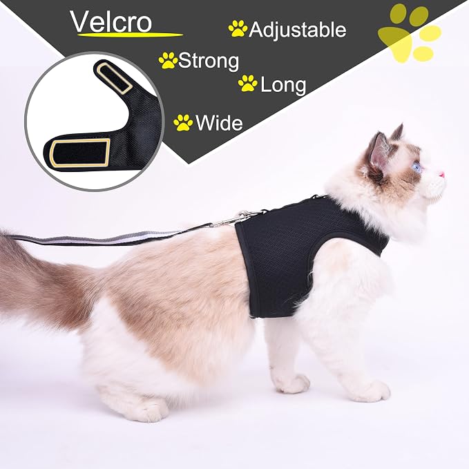 Kitty Harness and Leash for Walking Escape Proof Breathable Mesh Fabric - Image 3