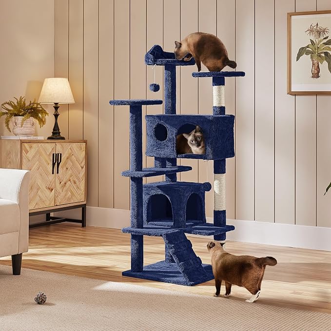 Yaheetech 54in Cat Tree Tower Condo Furniture Scratch Post - Image 3
