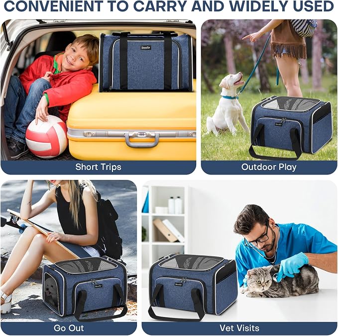 Premium Pet Carrier – Dog & Cat Travel Bag, Airline Approved, Soft-Sided Design - Image 3
