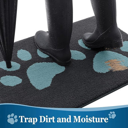 Buganda Dog Door Mat for Muddy Paws, Absorbent Dirt Trapper Washable Indoor - Image 3